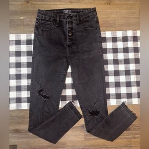 Abercrombie Simone High Rise Ankle Button-Fly Jeans